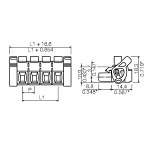 Weidmueller 1164980000 BL/SL 7.62HP Field connection Plug-In Connector with, 8 Positions, 1 Rows, 7.62 mm, 2.5 sq-mm Wire, PBT Housing