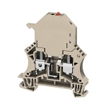 Weidmuller 1012300000 W Series 1-Tier Fuse Terminal Block, 150 VAC, 6.3 A, 20 to 8 AWG Wire, Snap-On Mount