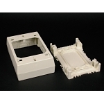Wiremold® WMD2347 1-Gang Non-Metallic Straight Device Box, 4-3/4 in L x 3 in W x 1-3/8 in H, PVC, Ivory