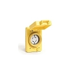 Woodhead® Watertite® 69W76 130147 Female Single Receptacle With Locking Blade and Single Flip Coverplate, 480 VAC, 30 A, 3 Poles, 4 Wires